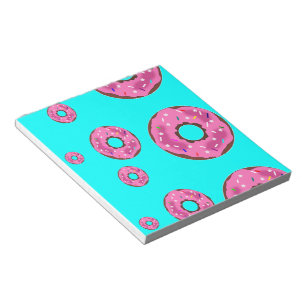 Roze roomdonuts notitieblok