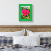 Roze Roos #4 Canvas Afdruk (Insitu (Slaapkamer))