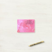 Roze Roos Aquarel Post-it® Notes (Op bureau)