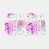 Roze Roos Aquarel Sering Bloem Bloemstuk Bedankdoosjes (Uitgevouwen)