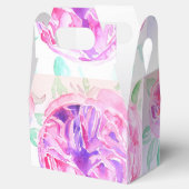 Roze Roos Aquarel Sering Bloem Bloemstuk Bedankdoosjes (Geopend)