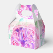 Roze Roos Aquarel Sering Bloem Bloemstuk Bedankdoosjes (Voorkant Zijde)