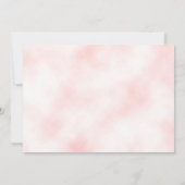 Roze roos baby meisje foto Toewijding Kaart (Achterkant)