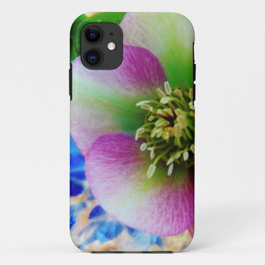 Roze Roos blauwe glazen bol Case-Mate iPhone Case (Achterkant)