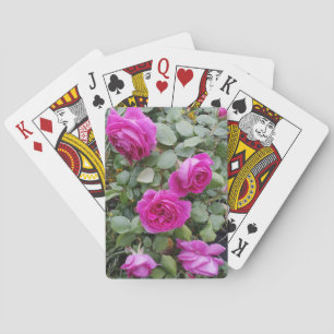 Roze Roos Bloem Birthday Floral Pokerkaarten