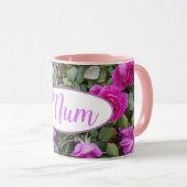  Roze  Roos Bloem Birthday Mum Mok (Voorkant rechts)