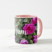  Roze  Roos Bloem Birthday Mum Mok (Voorkant rechts)
