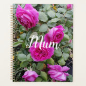 Roze  Roos Bloem Birthday Mum Mok N Planner (Voorkant)