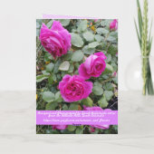 Roze  Roos Bloem Bloemen Verjaardag Kaart (Achterkant)