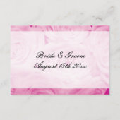 Roze roos bloem bloementhema bruiloft suite informatiekaartje (Voorkant)