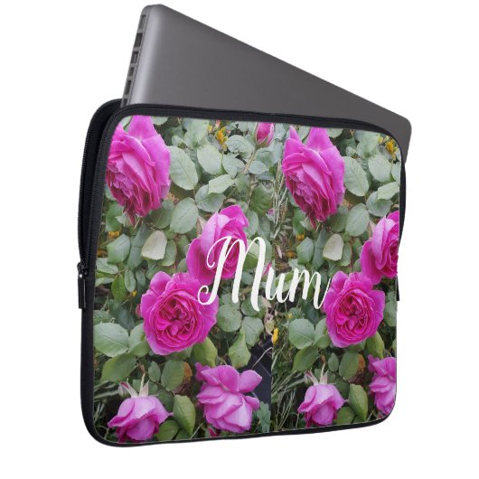  Roze  Roos Bloem Verjaardag Laptop Sleeve (Voorkant Rechts)