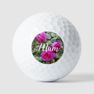 Roze Roos Bloem Verjaardag Mum Golf Golfballen