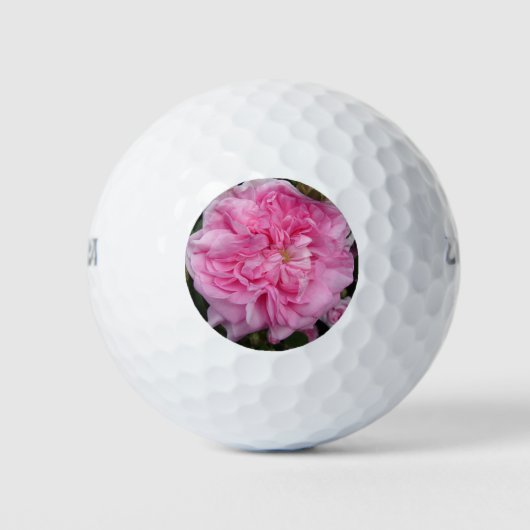 Roze  Roos bloemen Golfballen (Voorkant)
