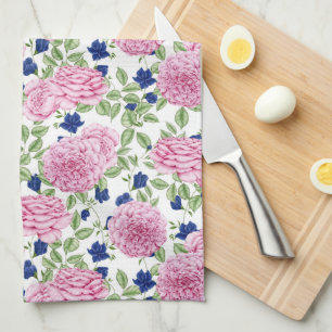 Roze Roos Bloemen Patroon Theedoek