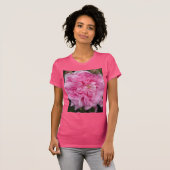 Roze Roos bloementuin Vrouwen T-shirt (Voorkant volledig)