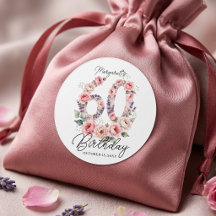 Roze Roos Bloemige 60e Verjaardagsfeest