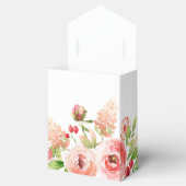 Roze Roos Bloemige Groene Meisje Baby Shower Bedankdoosjes (Geopend)