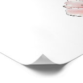 Roze Roos Bruid Bruiloft Welcome  Poster (Hoek)