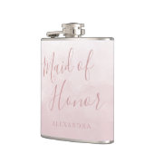 Roze Roos Bruidsmeisje Cadeau Heupfles (Links)