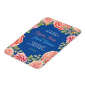 Roze Roos Bruiloft Thema Magneet (Linkerzijde)