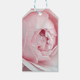 Roze Roos Cadeautag Cadeaulabel