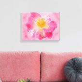 Roze Roos Canvas Afdruk (Insitu (Woonkamer))