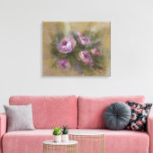 Roze Roos Canvas Afdruk (Insitu (Woonkamer))