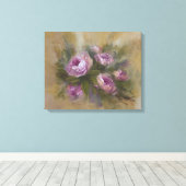 Roze Roos Canvas Afdruk (Insitu (Houten vloer))