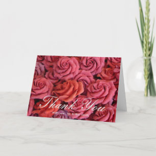 Roze Roos Dank Je Bedankkaart