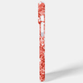 Roze roos donker koraal glitter fonkelt Monogram Case-Mate iPhone Case (Achterkant / Links)