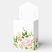 Roze Roos Elegante Bloem Meisje Baby Shower Bedankdoosjes (Geopend)