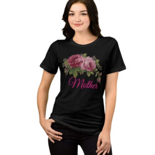 Roze Roos Elegantie Tri-Blend Shirt