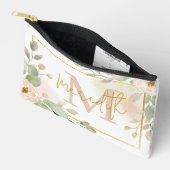 Roze roos en eucalyptus gepersonaliseerd etui (Open)