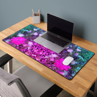 Roze roos en primroses Desk mat