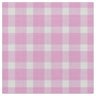 Roze roos en wit geruit geruit gingham stof