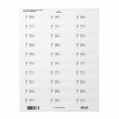 Roze Roos Etiket (Full Sheet)