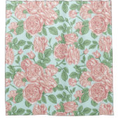 Roze Roos Garden Bouquet Patroon Douchegordijn (Voorkant)