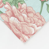 Roze Roos Garden Bouquet Patroon Fleece Deken (Hoek)
