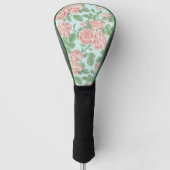 Roze Roos Garden Bouquet Patroon Golfheadcover (Voorkant)
