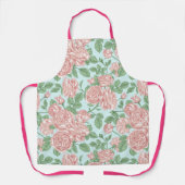 Roze Roos Garden Bouquet Patroon Schort (Voorkant)