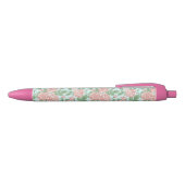 Roze Roos Garden Bouquet Patroon Zwarte Inkt Pen (Bovenkant)