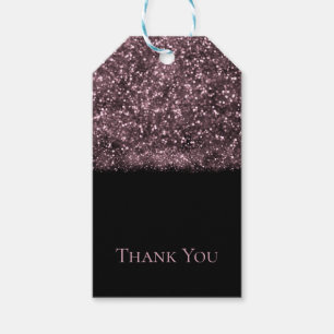 Roze Roos Glitter Fonkelende Lichten Sweet 16 Fees Cadeaulabel