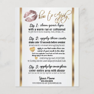 Roze Roos Glitter Lip Instructies Flyer