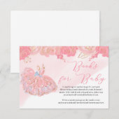 Roze roos goudtut informatiekaartje (Voorkant / Achterkant)