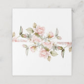 Roze Roos & Groen Bruiloft (Buitenkant ongevouwen)