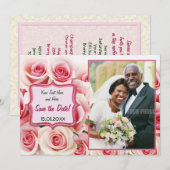 Roze Roos - Huwelijksbelofte Vernieuwen Kaart (Voorkant / Achterkant)