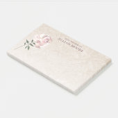 Roze roos in bloei post-it® notes (Schuin)