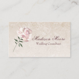 Roze roos in bloei visitekaartje