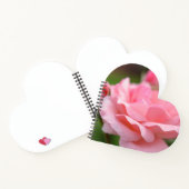 Roze roos ingepakt canvas notitieboek (Binnen)