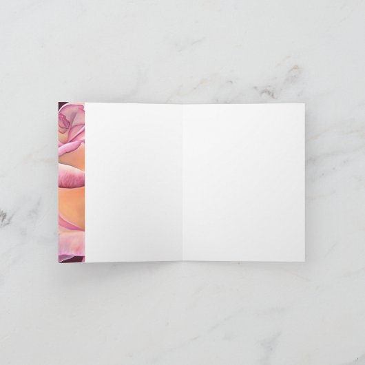 Roze Roos Kaart (Binnen)